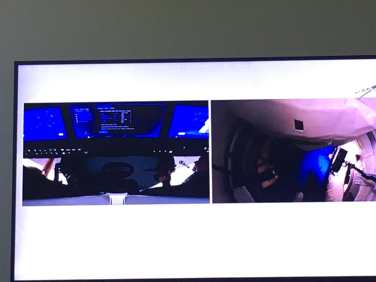 explorer_james's tweet photo. Hatch opening underway between #ISS and #CrewDragon. Expecting lots of celebration in the welcome ceremony. #SpaceX https://t.co/OLt0ul85d3