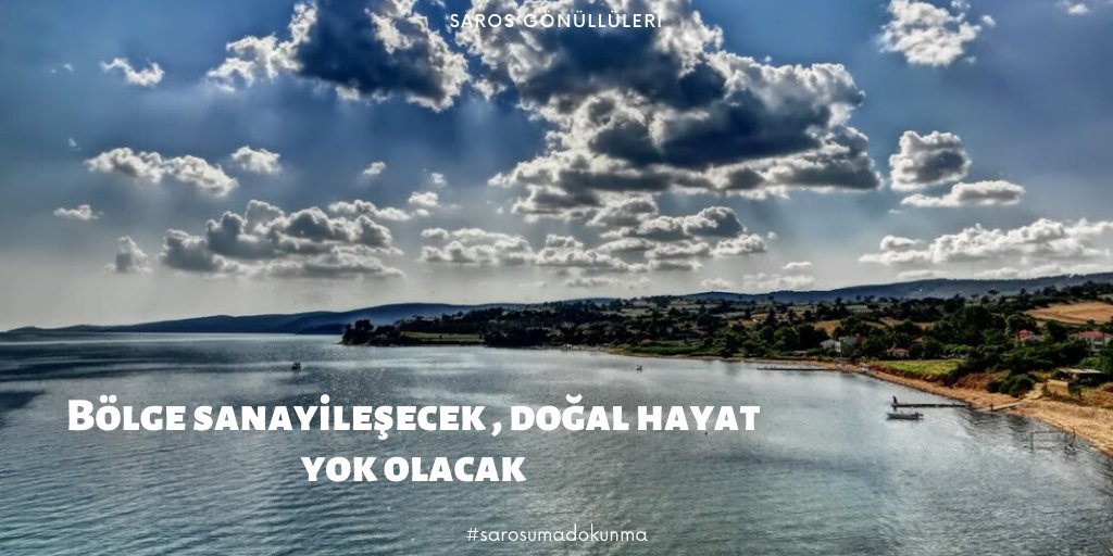 Sayın Yetkililer bölge halkının karşı çıktığı, Saros'u talan edecek projeyi durdurun!
#SarosumaDokunma

<a href="/TCTarim/">T.C. Tarım ve Orman Bakanlığı</a>
<a href="/edirne_valiligi/">Edirne Valiliği</a>
<a href="/kesanbld/">Keşan Belediyesi</a>
<a href="/csbgovtr/">T.C. Çevre, Şehircilik ve İklim Dğş. Bakanlığı</a>
<a href="/TCKulturTurizm/">T.C. Kültür ve Turizm Bakanlığı</a>