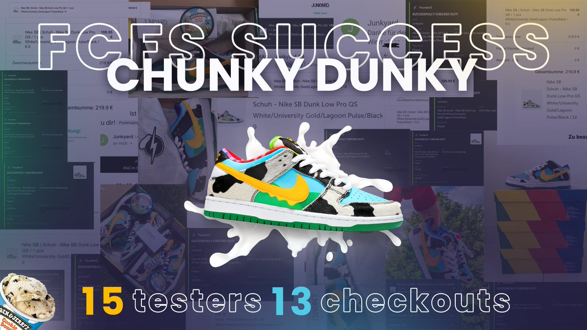 thunder_io's tweet photo. ⚡️ SURPRISE ⚡️

We kept it private but ThunderIO was the only EU Bot to hit Dunks "ChunkyDunky" FCFS!

The update including the site has been pushed to FCFS testers 10 hours before the drop.
Not all Pairs in-hand yet.

Who wants to cook with us? (1x FREE Key)

• Retweet 

🍨🐄 https://t.co/gDRSD4CDKF