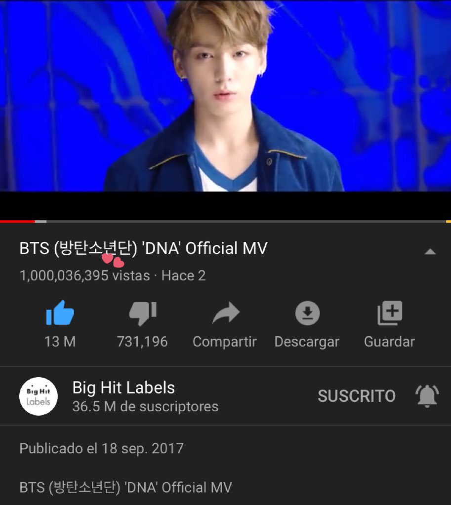 kmthyng3095's tweet photo. ARMY LLEGAMOS A 1B!!!!!!!  @BTS_twt https://t.co/ZhZaSciLwC