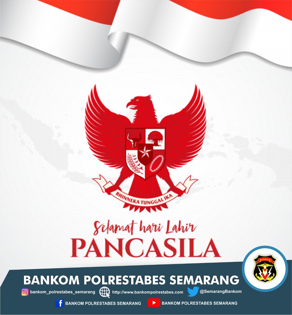 SemarangBankom's tweet photo. Cintai Pancasila dengan menerapkan perilaku yang menjunjung tinggi kebersamaan, musyawarah, persamaan derajat, dan saling tolong menolong (gotong royong). 
#harilahirpancasila2020 #nkri #pancasila #bhinekatunggalika https://t.co/axnnEGGigq
