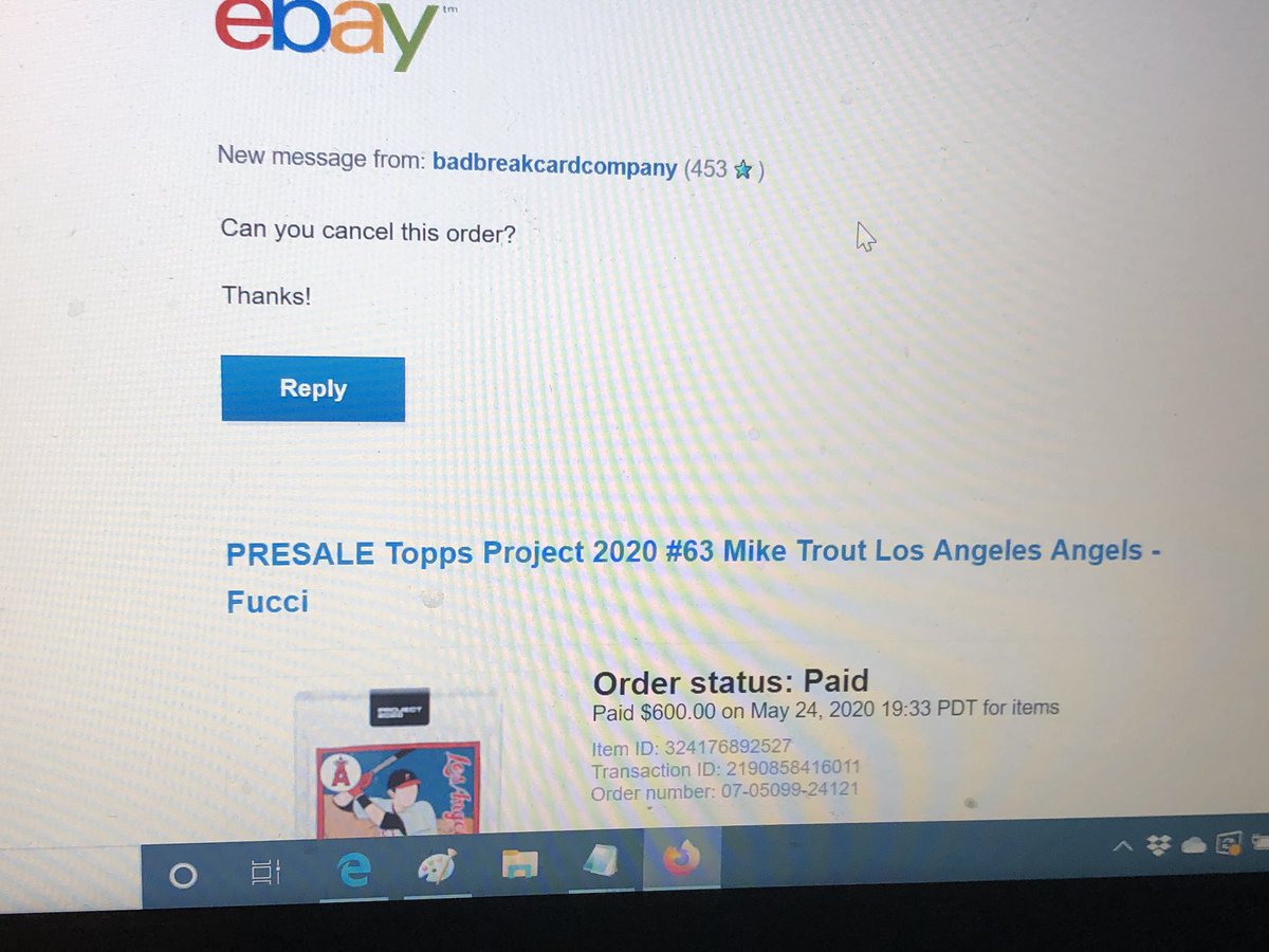 Purchase on May 24th. I told him straight up no and to take it up with eBay. 