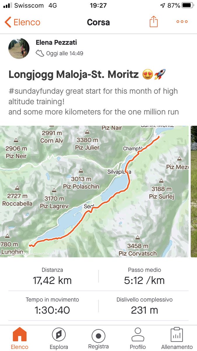 elenapezzati11's tweet photo. One Million Run, day 2 from Maloja to St. Moritz with great company 🚀 What a start for this month of high altitude training!
@CH_Sporthilfe @SwissOTeam
#onemillionrun #schweizersporthilfe #aiutosportticino #swissorienteeringteam https://t.co/cHllCfSRBa