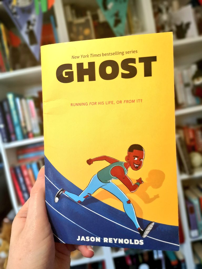 For something a little different, try  #Ghost by  @JasonReynolds83 from  @_KnightsOf : sporty, urban, smart and troubled, & a sensitive exploration of mature themes (poverty/abuse) for 9+ readers. As fast-paced as Ghost on the track, & impossible to put down. 5/5   #Askabookseller
