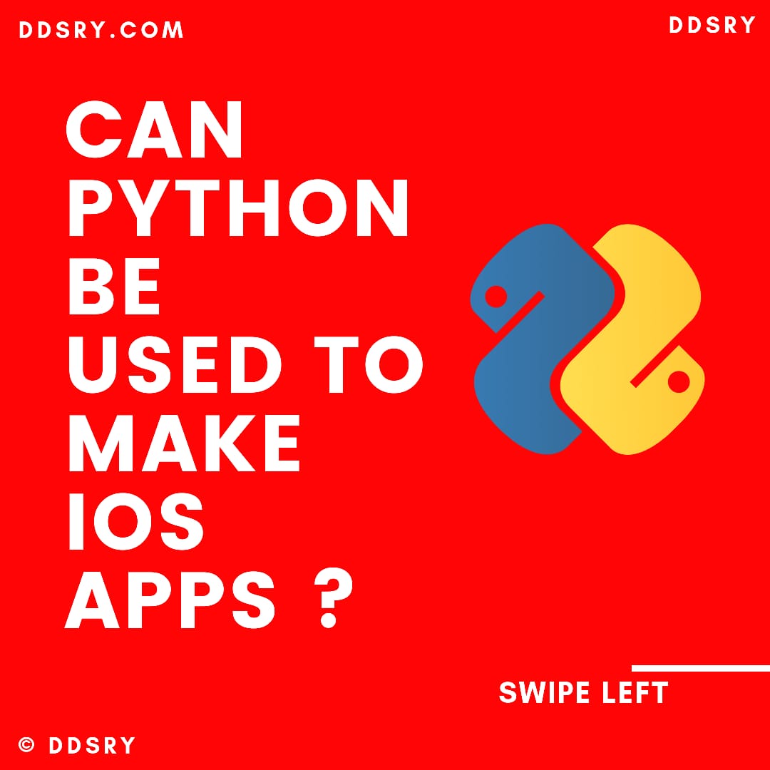DDSRY21's tweet image. 🔶Can Python be used to Create IOS apps:

▪️Yes, it is possible to build IOS apps using #Python frameworks like kivy, beeware etc.

⭕Checkout Link in Profile.

@ThePSF @JustGlowing @PythonStack @PyConTW

#LearnPythonOnTwitter
#edtech 
#programming 
#ios 
#Learn 
#CodingNewbie
