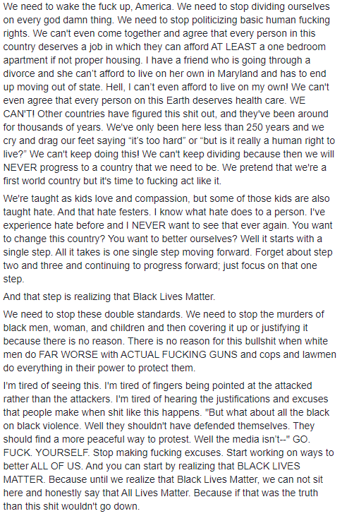 Kazooaloo's tweet photo. I'm sitting here with tears in my eyes after writing this because I'm so mad but I'm tired of seeing this happen day in and day out when I know that the human race can be better. https://t.co/kbOASU9zXG