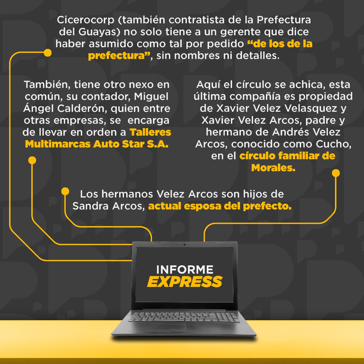 LaPosta_Ecu's tweet photo. Los hilos de la trama de corrupción en la Prefectura de Guayas se acercan al círculo más íntimo del prefecto Carlos Luis Morales: Su familia.
Un complejo entramado que #laPosta explica en exclusiva. #InformeExpress Dinero con alasDinero con alas
Video: https://t.co/SAsvanV6Fe https://t.co/LrdmpoWmwz