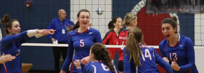 WMRoyalsVB's tweet photo. When Lynch was on the court her enthusiasm for her teams success was more than anyone could ask for!Good luck pre-med next year in Rochester-might want to consider orthopedic, sports med, or concussion specialist since you are so experienced ❤️👑💙🏐#neversettle #alwaysbounceback https://t.co/hgUPDgaD5b