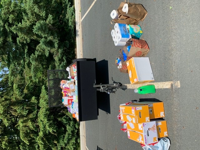 Patty7172's tweet photo. @CTUL_TC I have all of this to bring! Diapers, formula, sanitary pads, toilet paper, hygiene stuff, can foods, bread, tortillas, paper towels, household supplies. Other foods. Can you use all of this? https://t.co/JyIlepYjUl