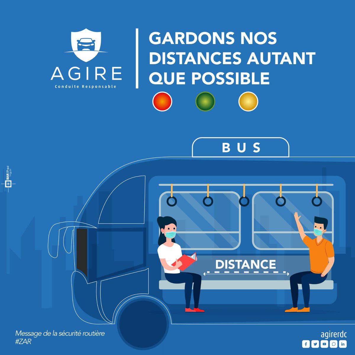 AgireRdc's tweet photo. Les bonnes pratiques sur la route pendant le confinement https://t.co/VfoB4vOomJ