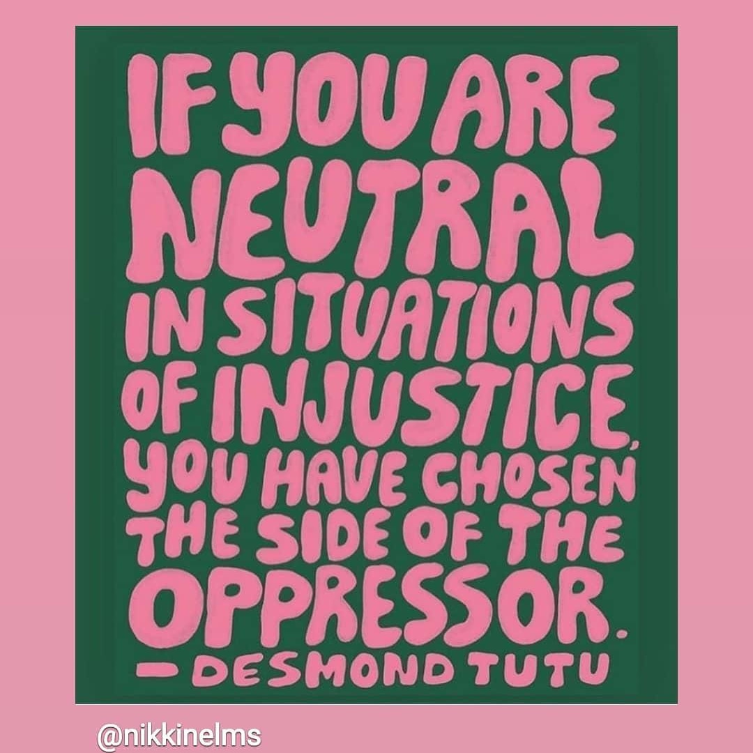Silence is political. Inaction is action.

#BlackLivesMatter #JusticeForGeorge #JusticeForGeorgeFloydSPREAD