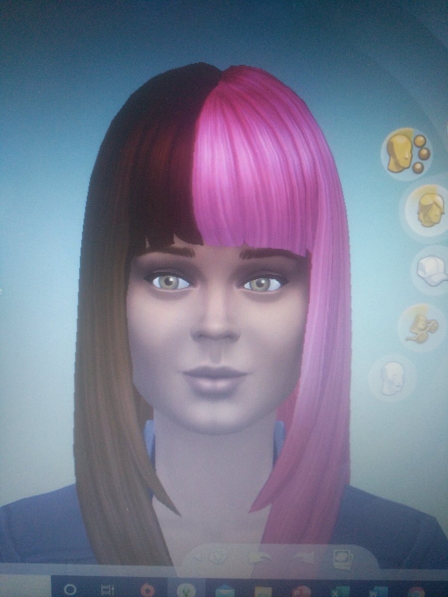 sims4lizzyuk's tweet image. Ah, finally, a #halfheads hair! Yes, the Ash Costello vibes!
