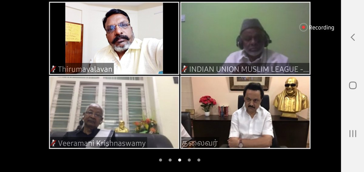 thirumaofficial's tweet photo. மருத்துவக் கல்விக்கான மத்தியதொகுப்பு இடங்களில் #OBCமாணவர்களுக்கான இட ஒதுக்கீடுதொடர்பாக திமுக கூட்டணியின் கூட்டம் இன்று மாலைஇணையவழியில் நடைபெற்றது.11கட்சித் தலைவர்கள்பங்கேற்றனர். தமிழகத்தில் ஓபிசி மாணவர்களுக்கு 
50%ஒதுக்கீடு உள்ளிட்ட 3 தீர்மானங்கள் நிறைவேற்றப்பட்டன. 
#centralpool https://t.co/iQIcq6bF7d