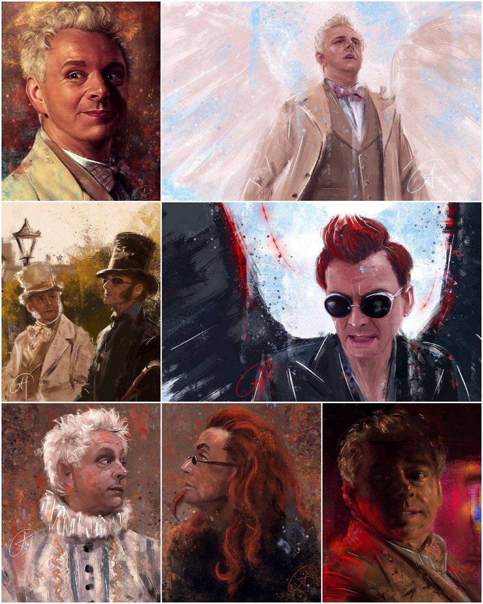 Andrea_C_White's tweet photo. Happy first Anniversary to #GoodOmens! ❤️ To the world! 🥂 https://t.co/S0XiEXEwVH