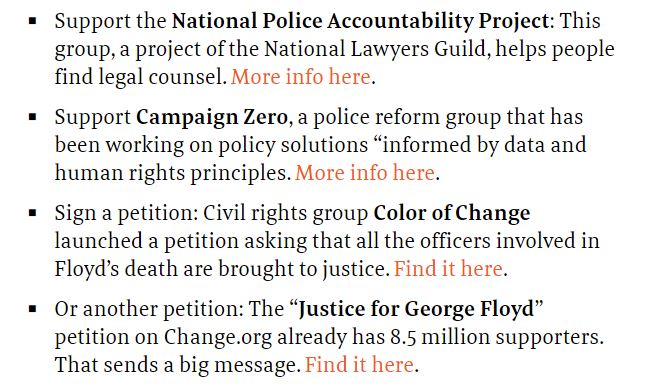 FastCompany's tweet photo. Here are 9 ways you can fight against police violence, help the cause of racial injustice, and support the broader Black Lives Matter movement: https://t.co/6upgQgYkPm https://t.co/OXeNj2Jvur