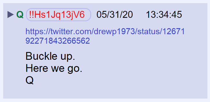 56) Q responded. https://twitter.com/prayingmedic/status/1267195029929377792