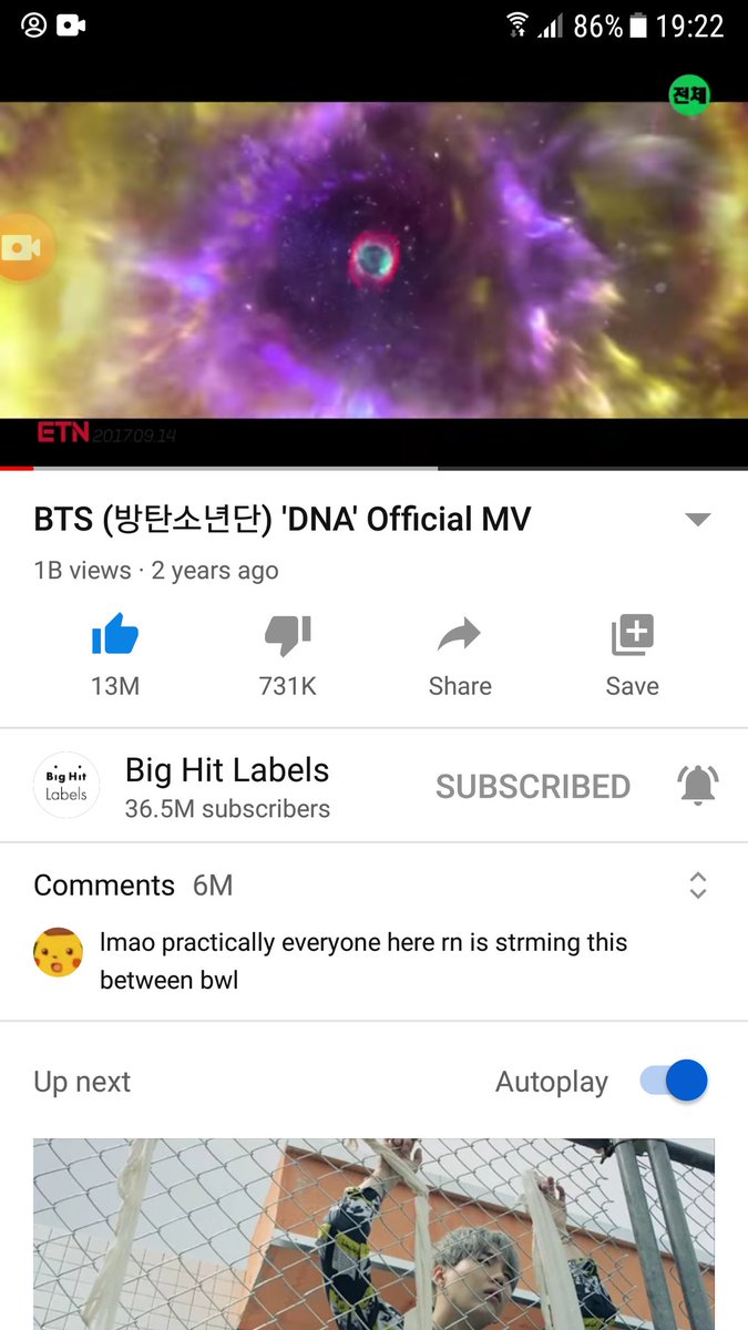 Jiminiserr's tweet photo. Yayyyyy 1B views ๐๐๐๐๐๐๐๐๐๐#dna #1billionDNA #StreamDNA https://t.co/e1yZsQv1xr