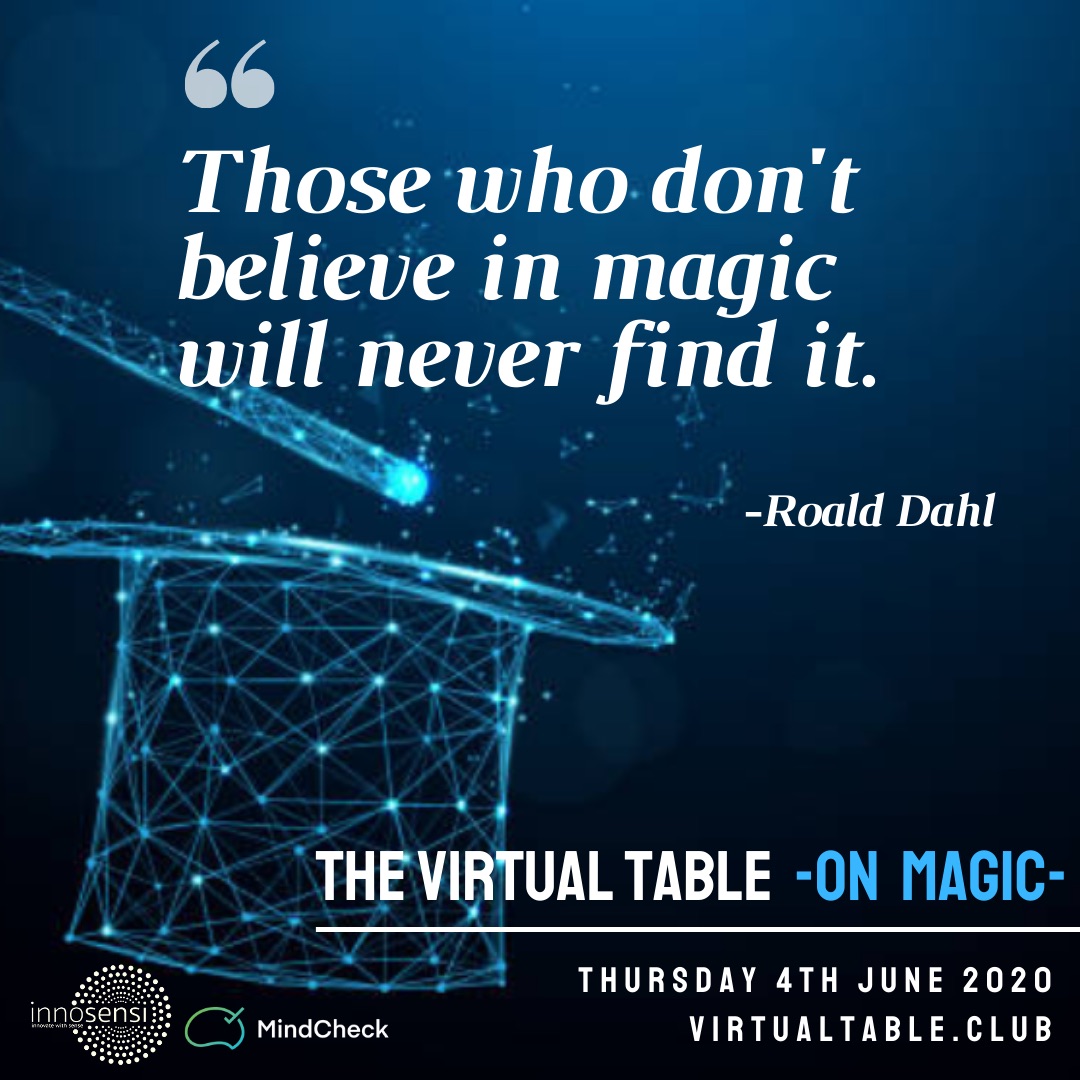 thevirtualtable's tweet image. Now, more than ever, "it's important to remember that we all have magic inside us". - J.K .Rowling.

This Thursday we're hosting a really special Virtual Table - ON MAGIC 💫💫 Grab your place here: bit.ly/VTmagic

#virtualtableclub #togetherapart #humanconnection