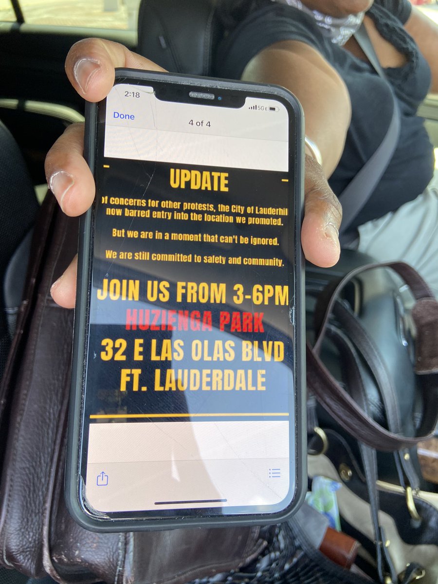 WTW_TV1's tweet photo. The Lauderhill Protest has been moved to 32 E. Las Olas Blvd. Ft Lauderdale. See ya there! https://t.co/P7MahSNx9Y