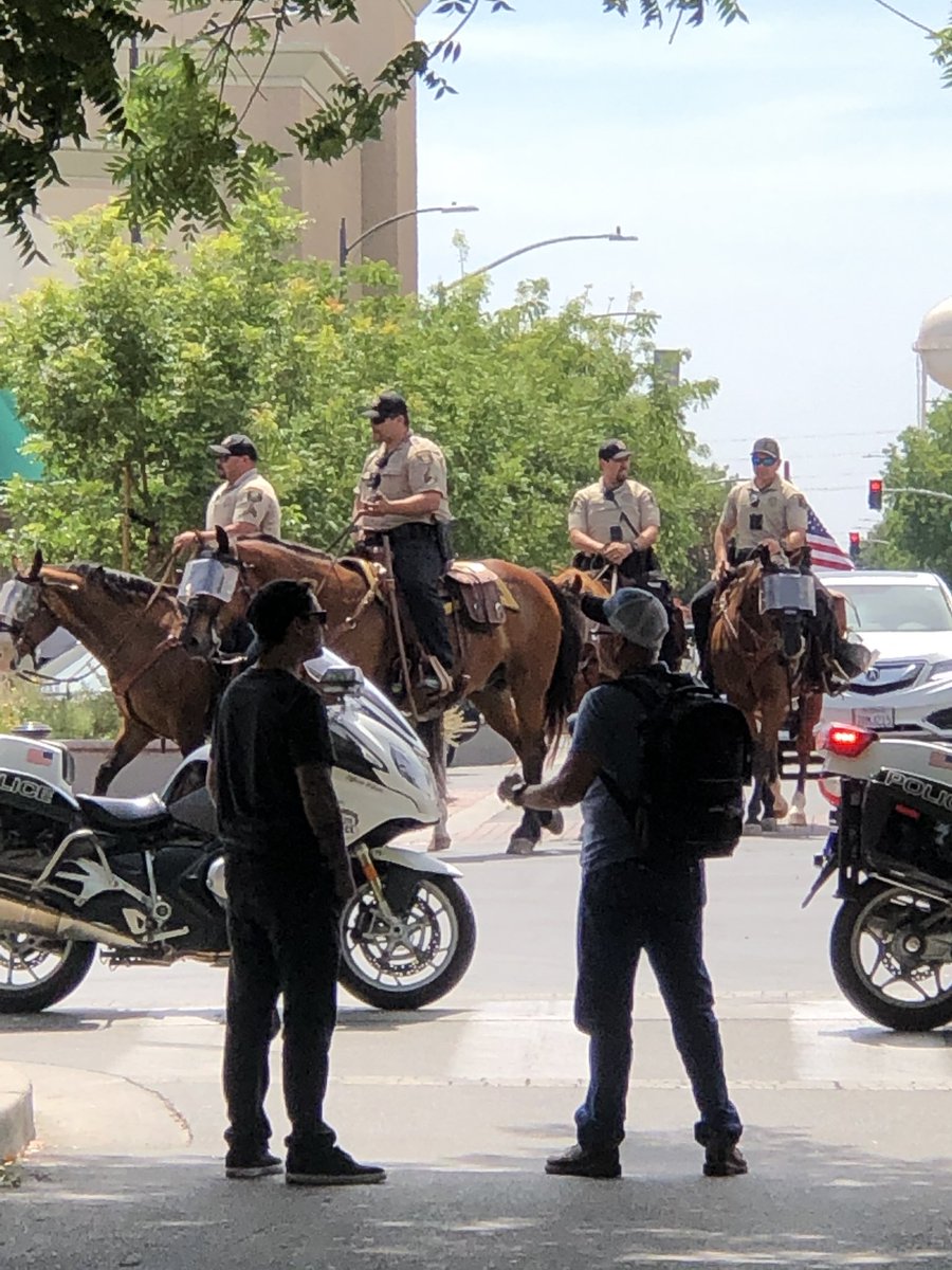 MPD has blocked off the street for the protest.