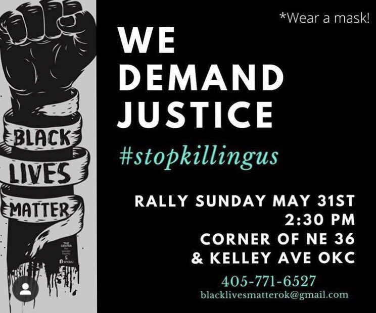 Black Lives Matter. Come out to the protest today at 2:30.
