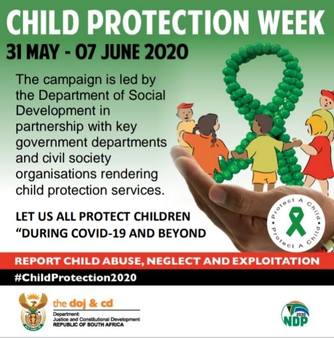 DOJCD_ZA's tweet image. #ChildProtection2020 #CoronavirusInSA #COVID19SA #StayAtHomeSa