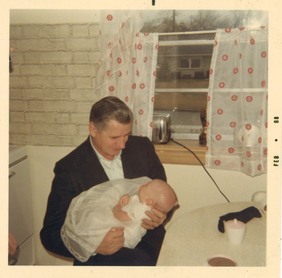 Sometimes you have to climb down your own family tree to confront the kind of policing that is turning so many stomachs tonight. That's me in a lovely christening gown and that is my Grandpa Frank between shifts as the leader of Milwaukee PD's notorious Tactical Squad in 1968.