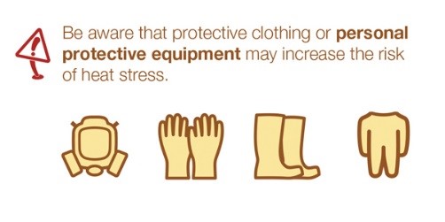 NIOSH's tweet photo. Employers: Train workers on the added heat load caused by exertion, clothing, and #PPE. https://t.co/m8IATYhXJf #HeatSafety #BeatTheHeat https://t.co/45ubIHrT4S