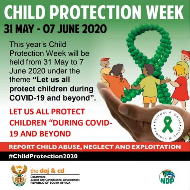 DOJCD_ZA's tweet image. #ChildProtection2020 #CoronavirusInSA #COVID19SA #StayAtHomeSa