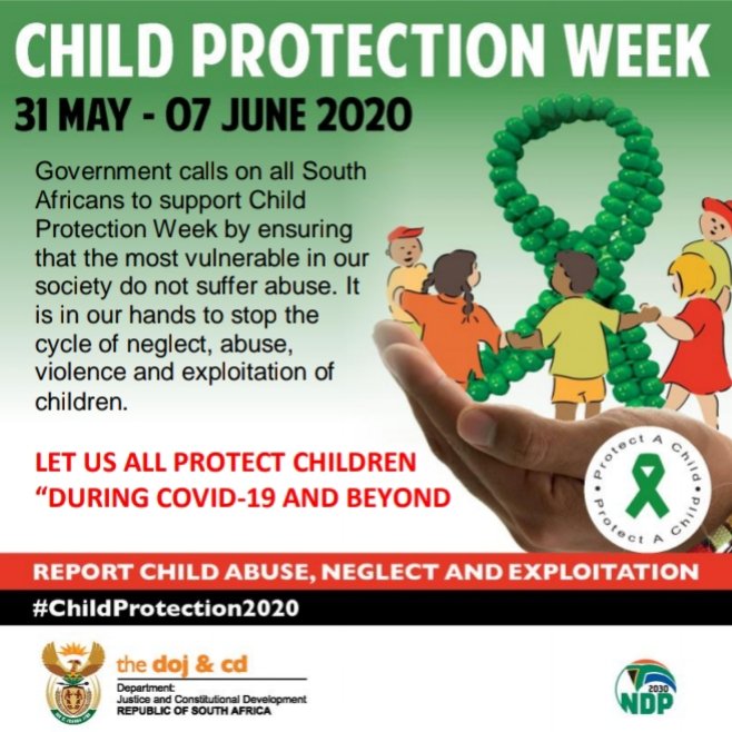 DOJCD_ZA's tweet image. #ChildProtection2020 #CoronavirusInSA #COVID19SA #StayAtHomeSa