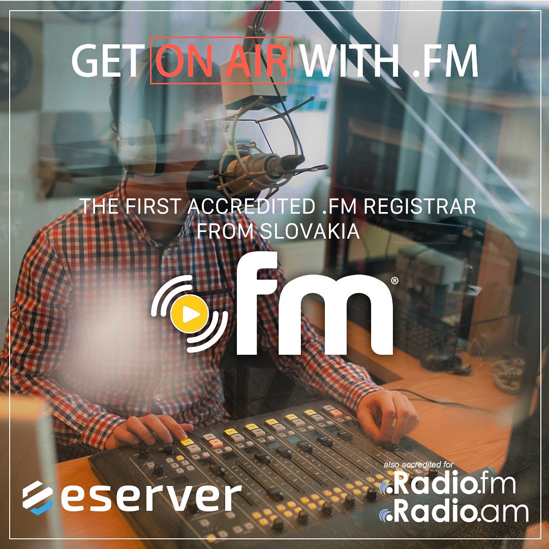 eserver_eu's tweet image. Great news! eServer is now accredited for .FM &amp;amp; .RADIO.FM by @dotFM and @CentralNic. Thanks!
Already available at our website eServer.eu #eserver #dotfm #radio #fmradio #fm #domain #registrar