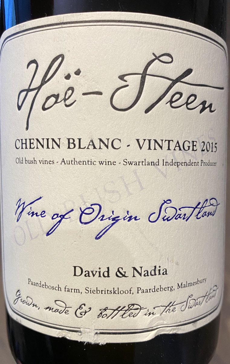 This is the first SA white I ever gave 98 points to. It really is a world class Chenin Blanc from ⁦<a href="/DavidandNadia/">David&Nadia</a>⁩. #lockdownwine