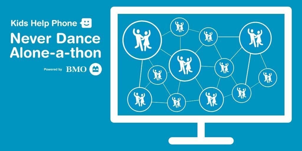 KidsHelpPhone's tweet photo. Every dance brings us closer together. 

Your support helps Kids Help Phone ensure young people across Canada continue to have access to vital mental health services. 

#neverdancealone | @BMO https://t.co/iVCOAGtrwc