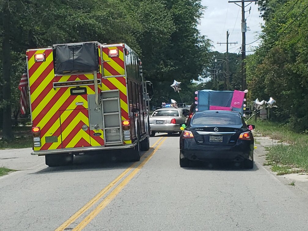 CaycePD's tweet photo. Deputy Chief Jones and the Cayce Fire Department had the honor in wishing Ms. Lillie Mae a Very Happy 97th Birthday today. 

Happy Birthday young Lady and Thank You for letting us be apart of this special day.

#HappyBirthday #CayceStrong https://t.co/GBXdFweUgq