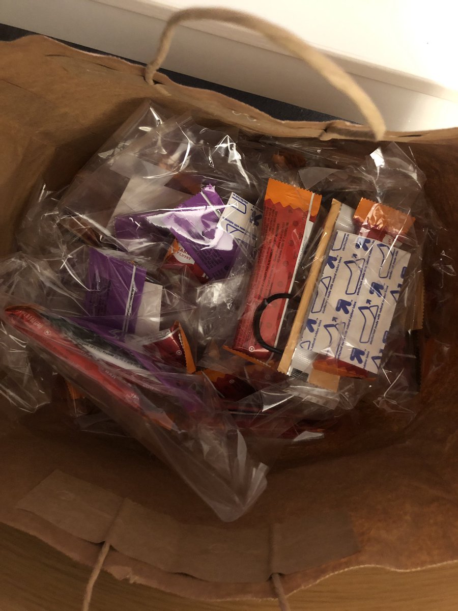 elisabethjoffe's tweet image. My partner and I are passing out supplies for protesters (bags have snacks, bandaids, hair tie.) we also have spray for those affected by tear gas. #dcprotest @DMVBlackLives #BLMDC