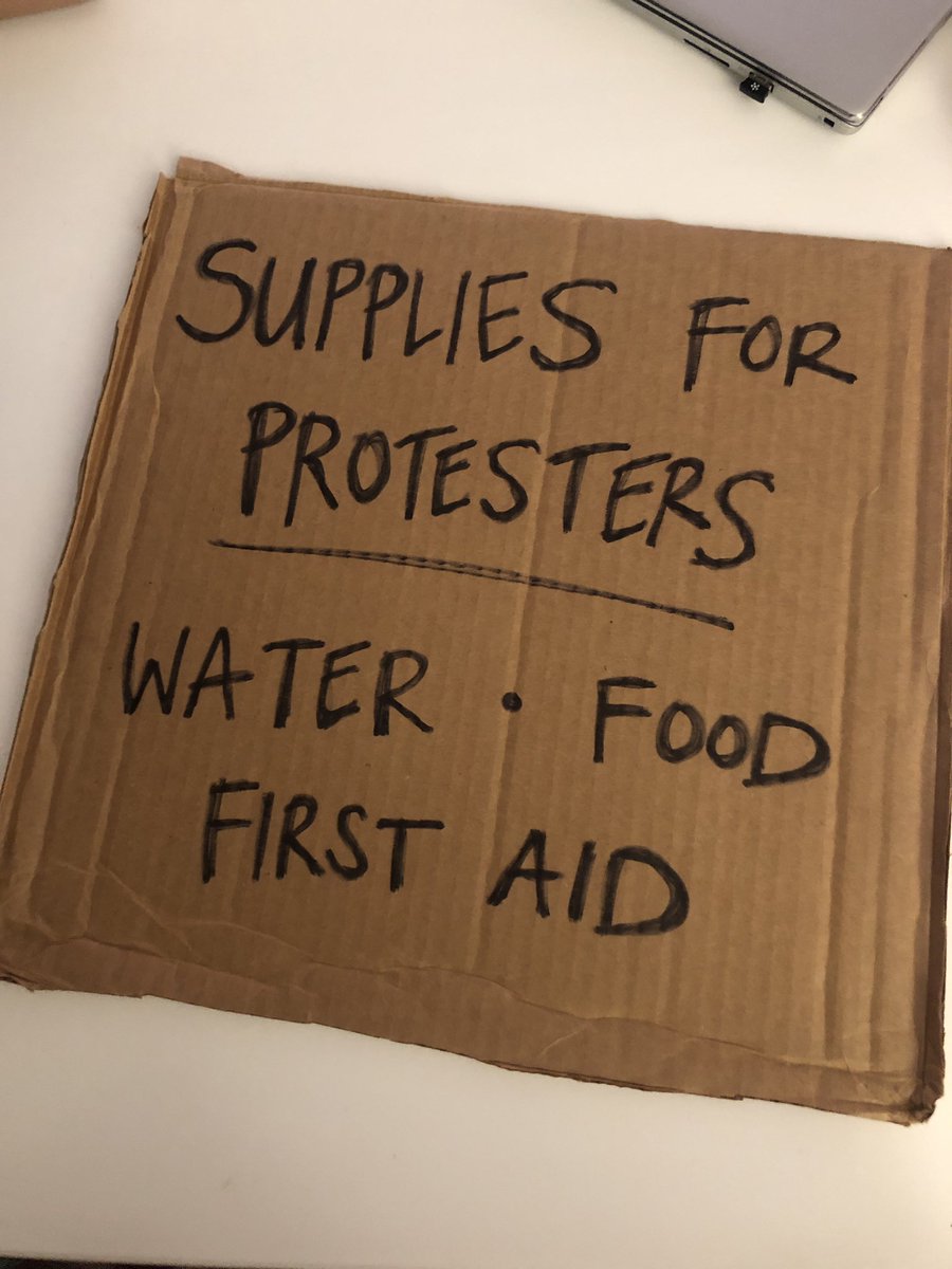 elisabethjoffe's tweet image. My partner and I are passing out supplies for protesters (bags have snacks, bandaids, hair tie.) we also have spray for those affected by tear gas. #dcprotest @DMVBlackLives #BLMDC