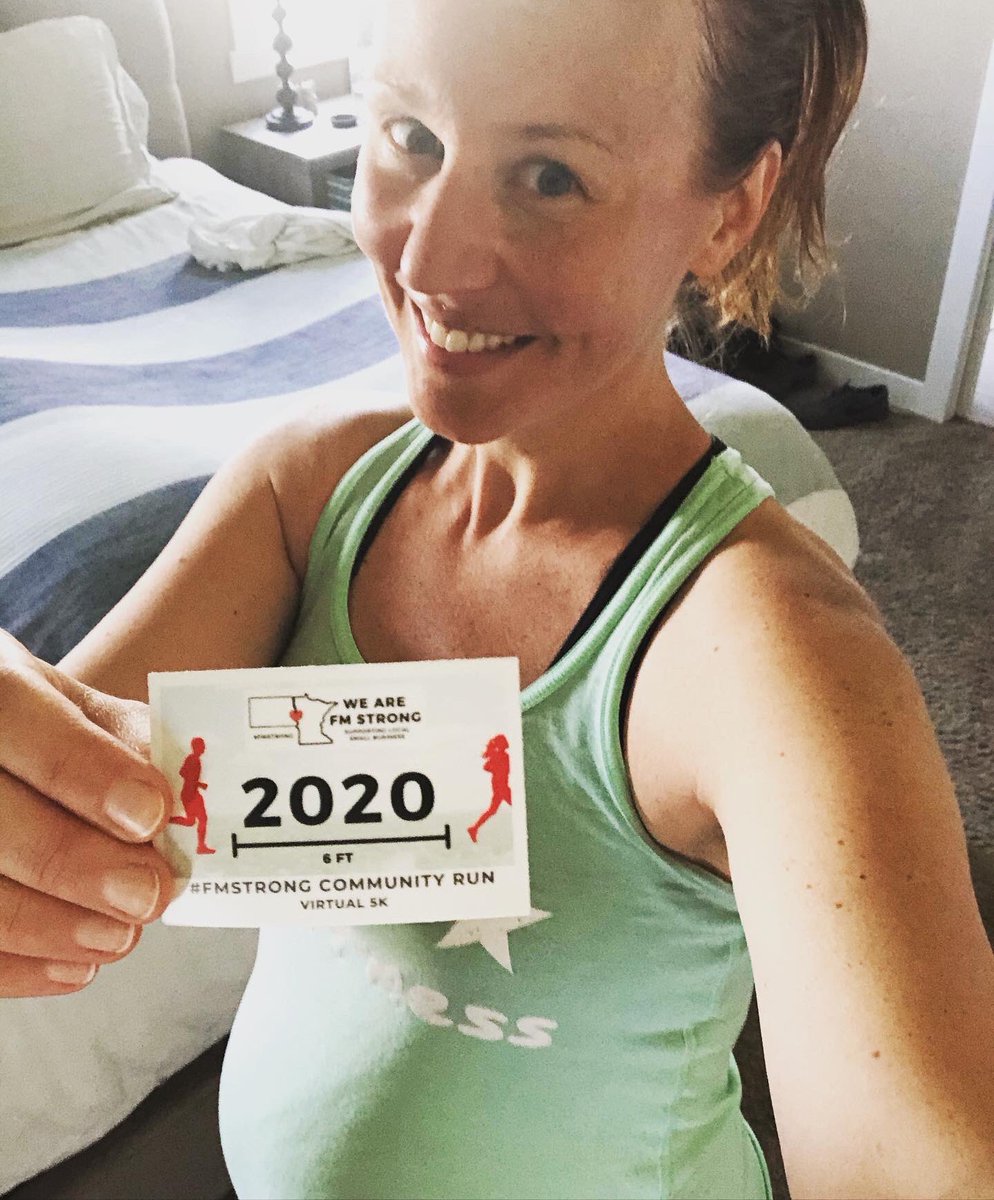 LindsayIRL's tweet photo. A hot &amp; windy last day of May but a perfect day to show some love for Fargo-Moorhead with the #FMstrong virtual 5k. Happy #SundayRunday, friends. 

#ilovefargo #runchat #fitpregnancy #wellirl https://t.co/tSRYdqVp0T