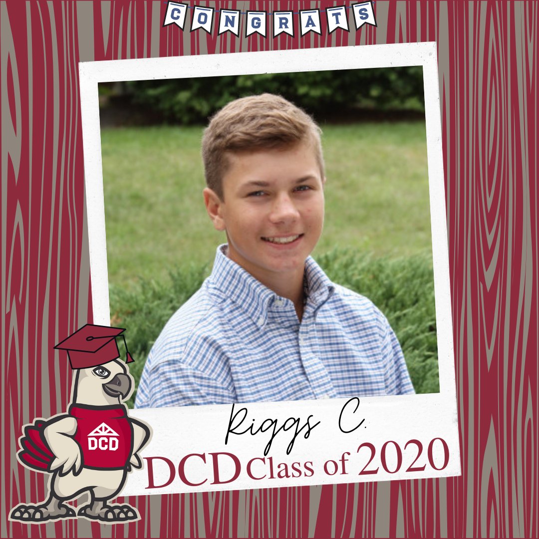 dcds1903's tweet photo. Congrats, Riggs! Fly off and do great things! We look forward to your return to campus in the fall to share your adventures with us. Remember, a hawk always returns to his nest. #dcdclassof2020 #dcd #dcdalumni #dcdhawks #dcdstaysconnected) https://t.co/LThXHG7Nb0