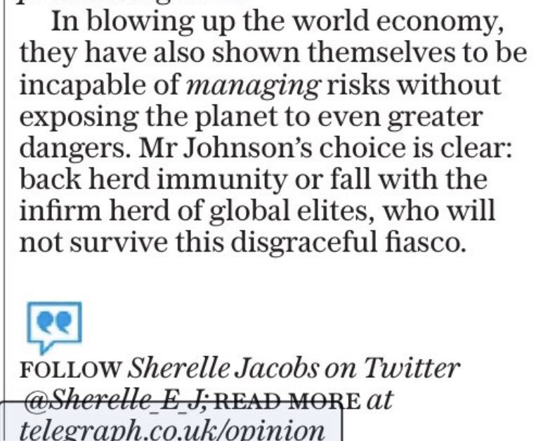 2/. A week earlier, the same paper claimed we’re leading the fight against  #coronavirus because “UK is empirically the most capable country in Europe at dealing with an epidemic.”A week later, when the govt appeared to pivot away from  #HerdImmunity, they questioned govt policy.