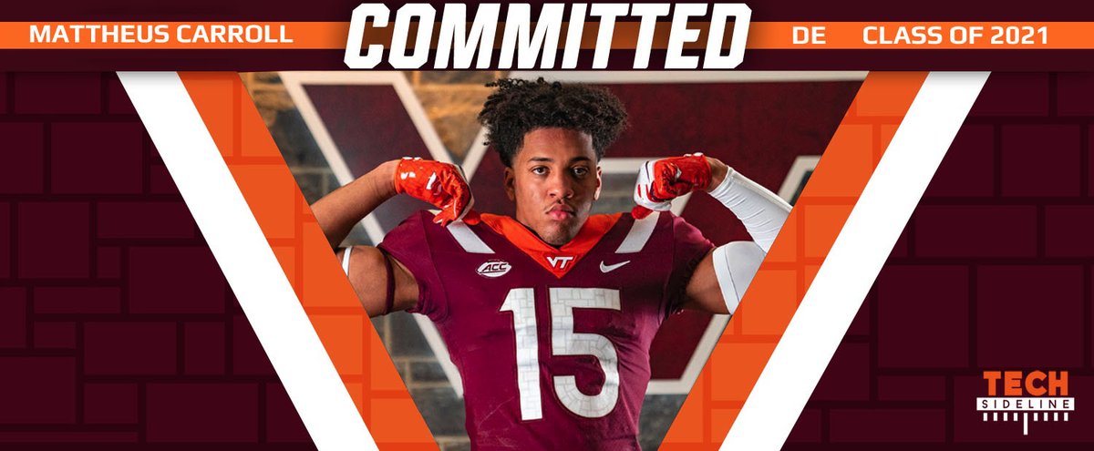 TechSideline's tweet image. Mattheus Carroll Commits to Virginia Tech

The Hokies picked up one of their top DE targets for the 2021 class.

virginiatech.sportswar.com/article/2020/0…