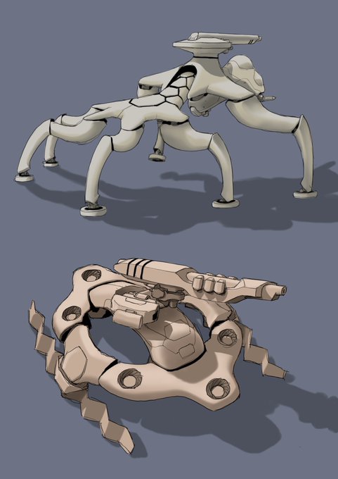 メカ絵再掲っす(~‾▽‾)~
けっこうラフなラクガキかアイデアスケッチなので微妙なのが多いデス(*≖‿≖) 