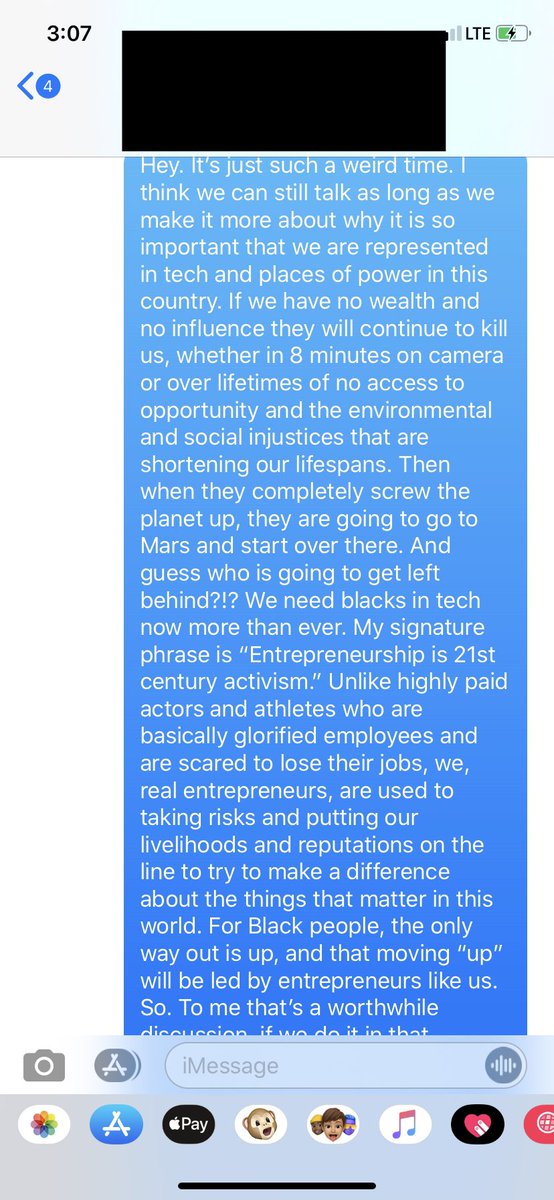 I am on a national panel about blacks in tech next week. The organizer has been reaching out to all of the participants asking if we should still do it considering what is happening in the world. This was my response: