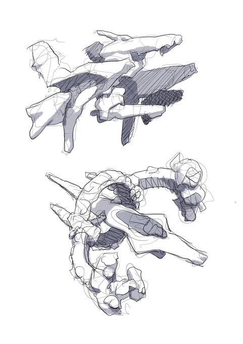 メカ絵再掲っす(~‾▽‾)~
けっこうラフなラクガキかアイデアスケッチなので微妙なのが多いデス(*≖‿≖) 