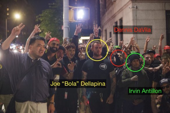 In October of 2018, Gavin hosted a Proud Boys party where he lead a recreation of the murder of Inejiro Asanuma, leader of the Japanese Socialist Party.Antifa came to protest & they were jumped by multiple Proud Boys & three know NY White Nationalists who were with them.