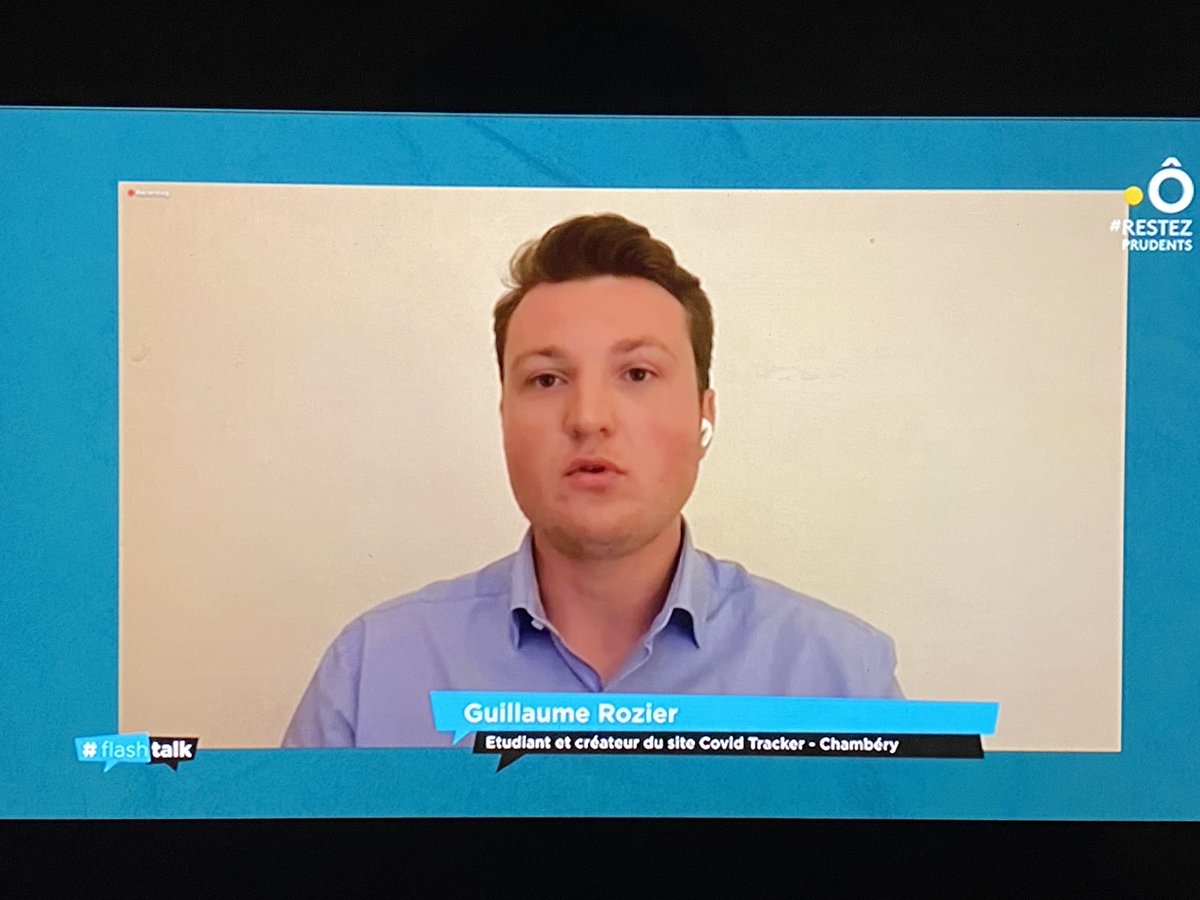 GuillaumeRozier's tweet photo. Cet après-midi j’étais l’invité de #FlashTalk sur @FranceOtv pour parler de #StopCovid. Replay à venir bientôt. https://t.co/VHQ4wWQ9JA