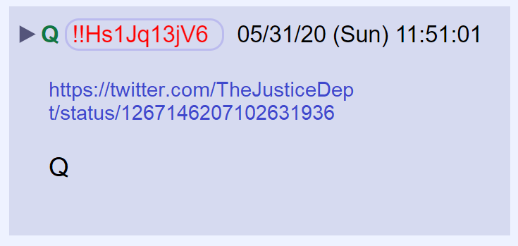 46) Q posted a link to a statement by AG Barr on rioting.