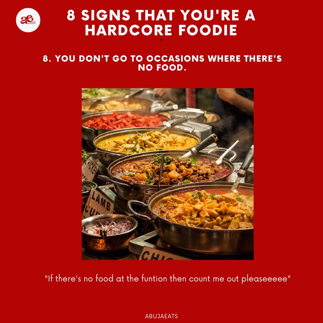 Here are 8 signs you’re a hardcore foodie. Let’s make this fun, tag your foodie friends!  #eeats  #stayhome    #staysafe