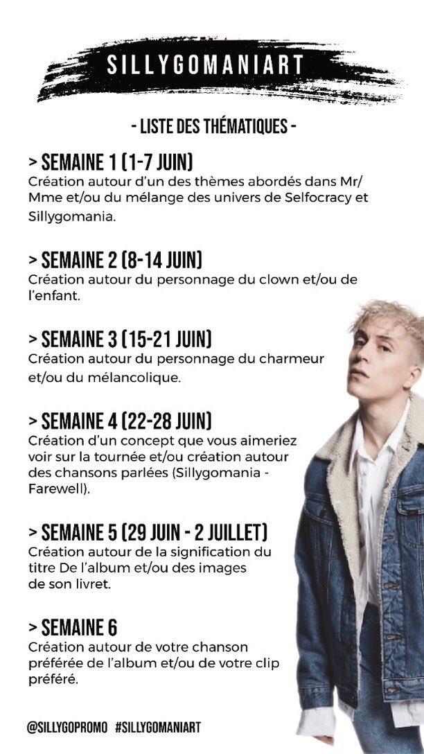 addictopromo_'s tweet photo. Toute forme d'art est acceptée : dessin, chant, musique, maquillage, stylisme/tenue, vidéos,... 
À la fin du challenge, nous tirerons un gagnant au sort et nous lui enverrons quelque chose. 🎁 
Motivé.e.s ? #SILLYGOMANIA https://t.co/lBpyhXY6MN
