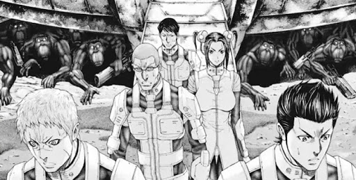 -Terra Formars, mon 1er manga de ce genre, il m'a traumatisée, bcp d'action et de sang dans un monde futuriste et une intrigue semblable à Alien, un suspense terrible et des combats trash, très cathartique.