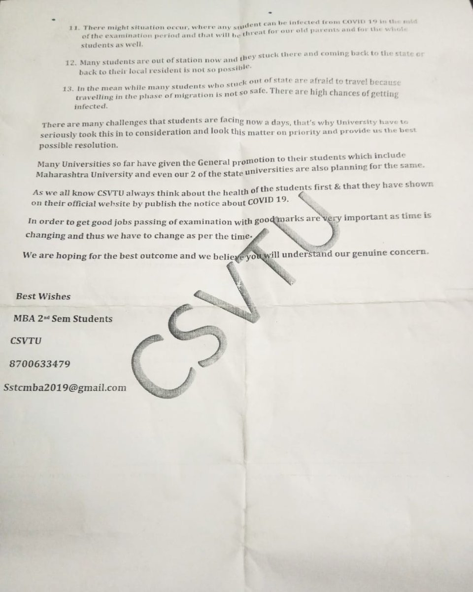 RahulSoni235's tweet photo. We want general promotion for every csvtu student, one exam  will not decide our future, but this Pandemic can.Why the students health is not so Imporatnt?  #COVID19India
#GeneralPromotionToCsvtustudents #voiceofcsvtustudent
@bhupeshbaghel 
@TS_SinghDeo 
@ChhattisgarhCMO 
@ncert https://t.co/eoCoMtf5II